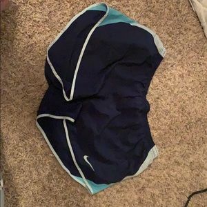 Nike blue and grey athletic shorts